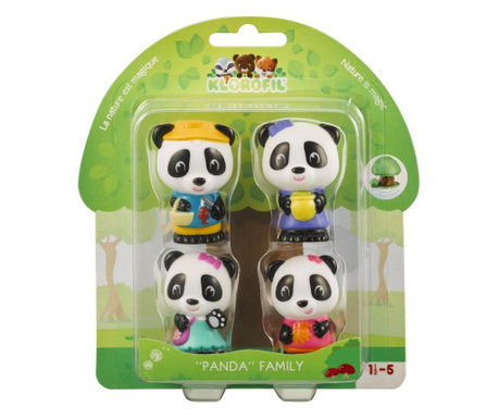 Familia de ursuleti Panda - Set figurine joc de rol