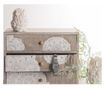 Kutija za nakit s 3 ladice prirodno bijelo drvo Shiva 28,5 cm x 17 cm x 20,5 h