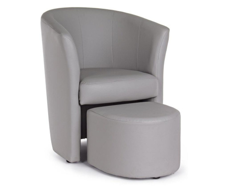 Rita szürke fotel és zsámoly készlet 64,5x59,5x78 cm