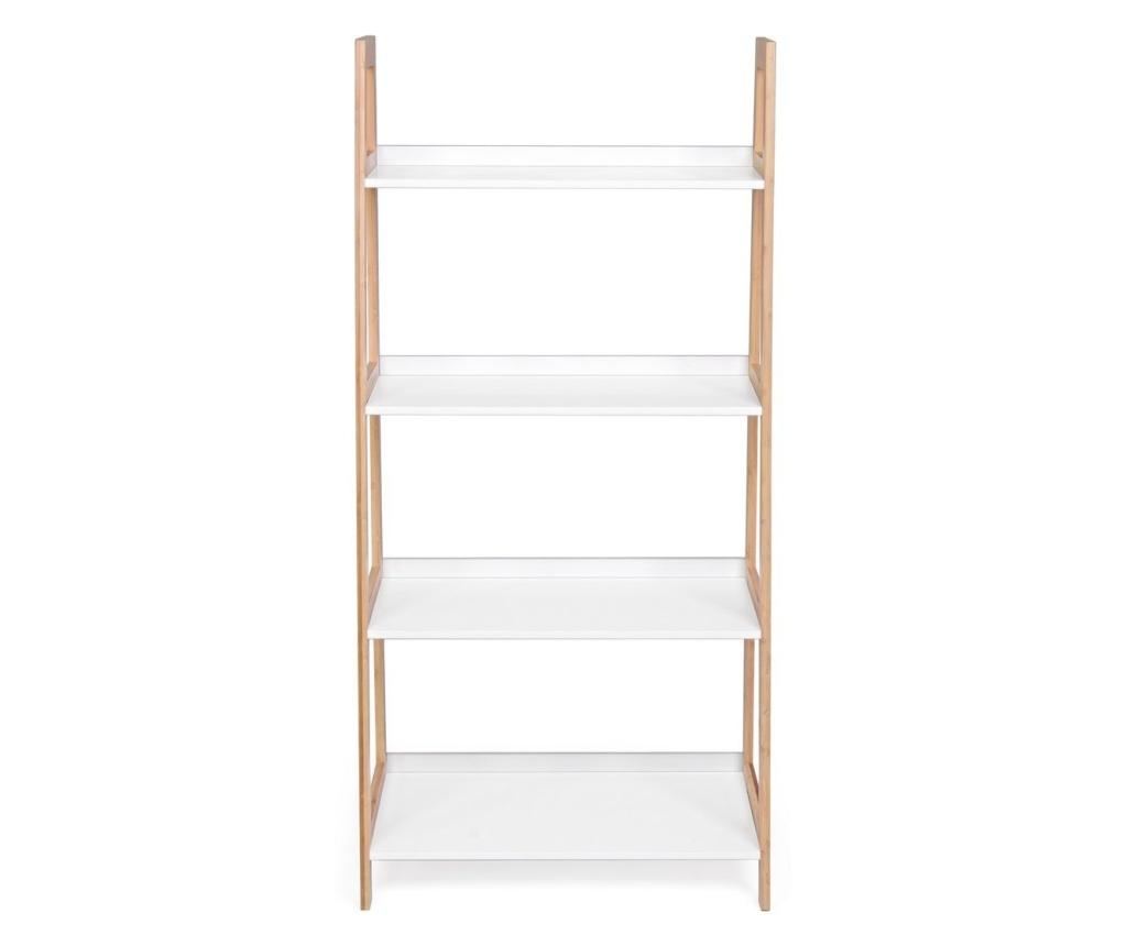 Brooklyn Fa Polcos Állvány Barna Fehér 62 cm x 38 cm x 130 cm - 2