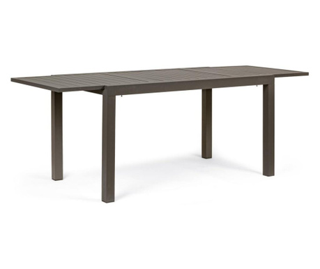 Hilde rjava aluminijasta raztegljiva miza 140/210 cm x 77 cm x 75 h