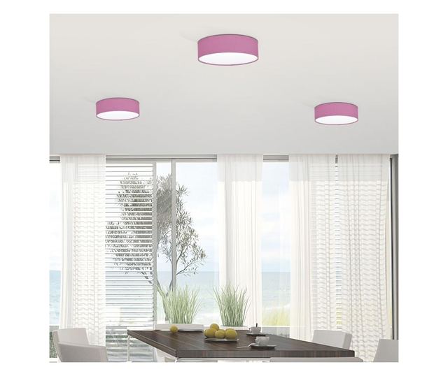 Plafonieră LED modernă cu abajur textil 20cm 20x6cm 12W