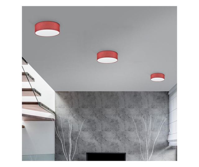 Plafonieră LED modernă cu abajur textil 20cm 20x6cm 12W