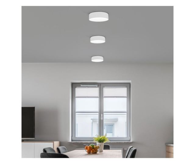 Plafonieră LED modernă cu abajur textil 20cm 20x6cm 12W