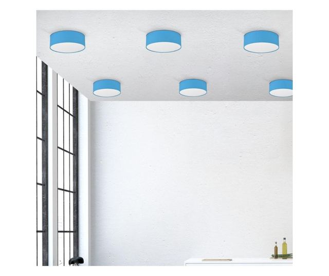 Plafonieră LED modernă cu abajur textil 20cm 20x6cm 12W