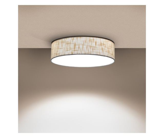 Plafonieră LED modernă cu abajur textil 20cm 20x6cm 12W