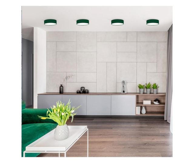 Plafonieră LED modernă cu abajur textil 20cm 20x6cm 12W