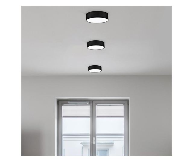 Plafonieră LED modernă cu abajur textil 20cm 20x6cm 12W