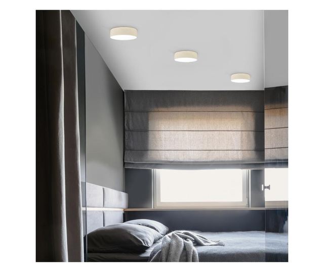 Plafonieră LED modernă cu abajur textil 20cm 20x6cm 12W