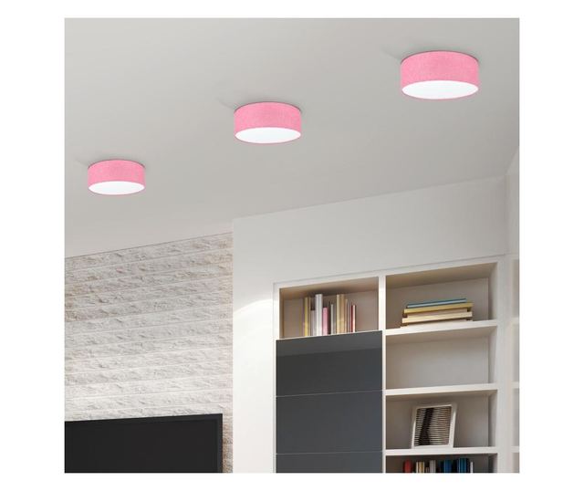 Plafonieră LED modernă cu abajur textil 20cm 20x6cm 12W