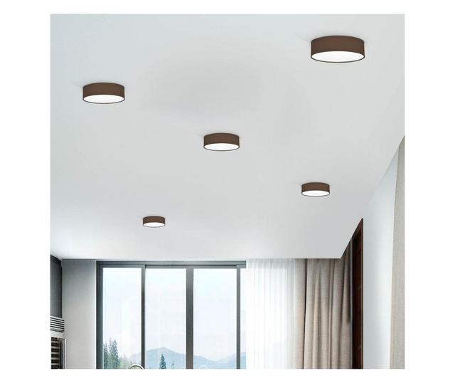 Plafonieră LED modernă cu abajur textil 20cm 20x6cm 12W