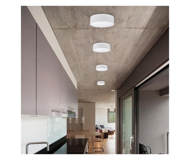 Plafonieră LED modernă cu abajur textil 20cm 20x6cm 12W