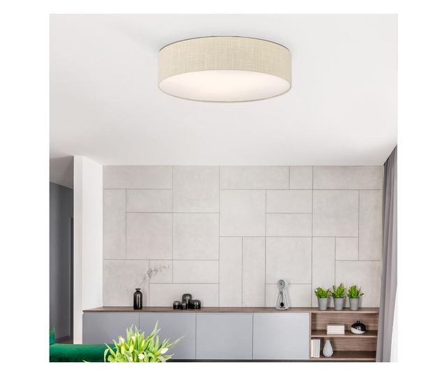 Plafon cu abajur textil 59cm 59x13 cm