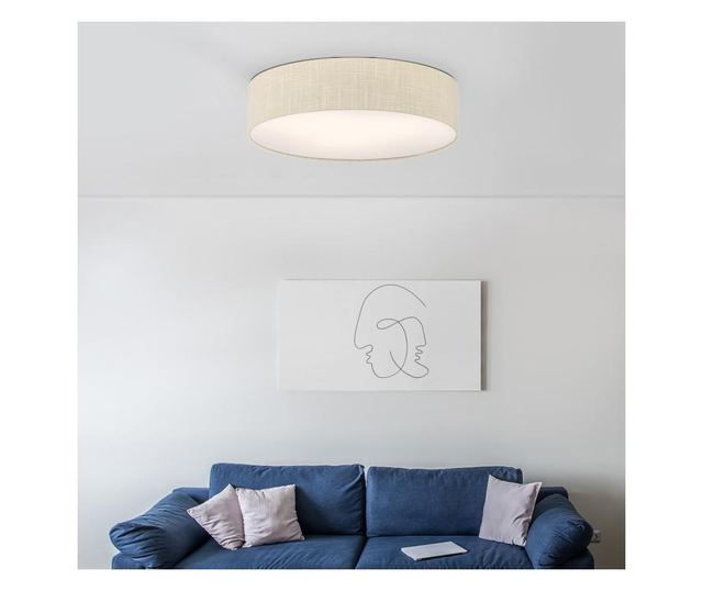 Plafon cu abajur textil 59cm 59x13 cm