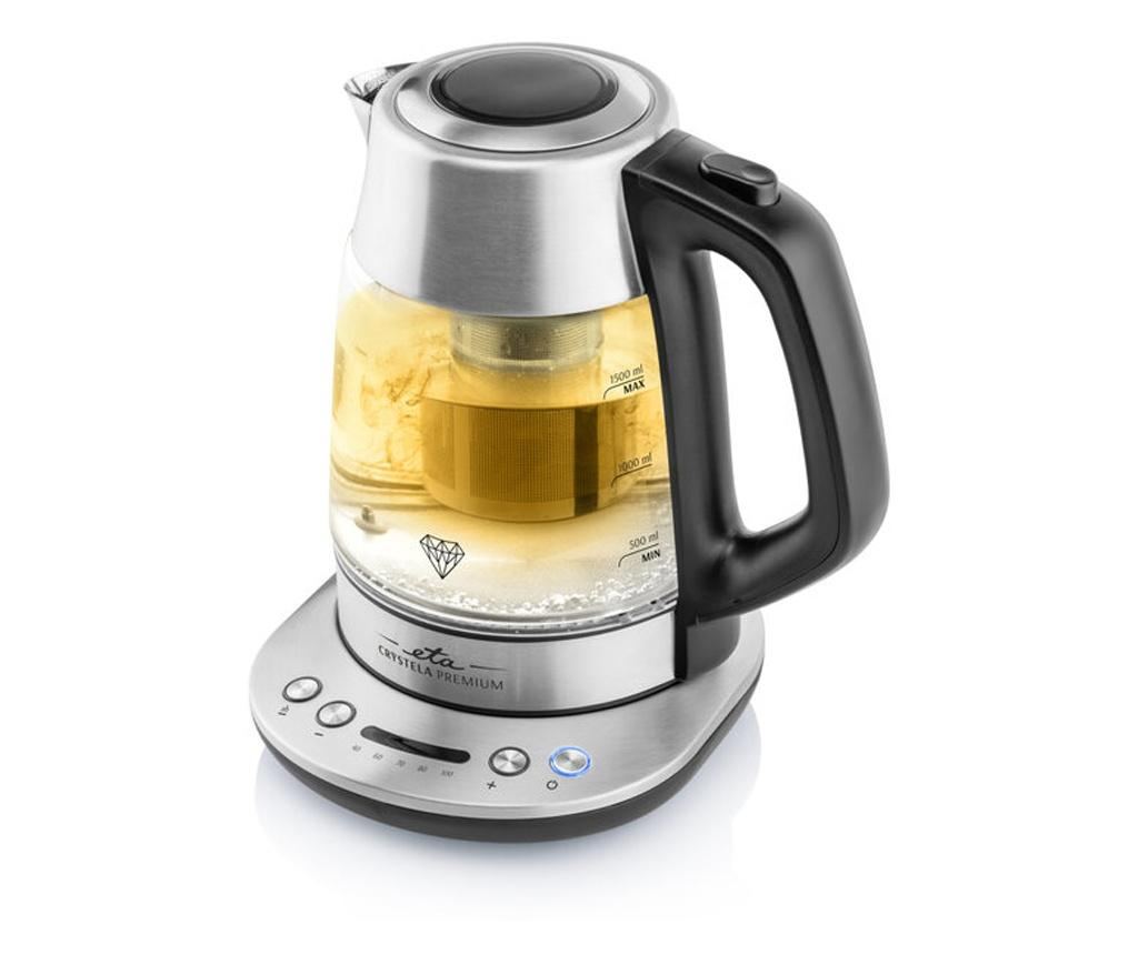 Fierbator electric cu infuzor pentru ceai ETA CRYSTELA PREMIUM 9153, 1.5 L, 2200W, otel inoxidabil si sticla - 2