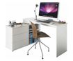 Birou PC universal de colt, alb,Bortis Impex