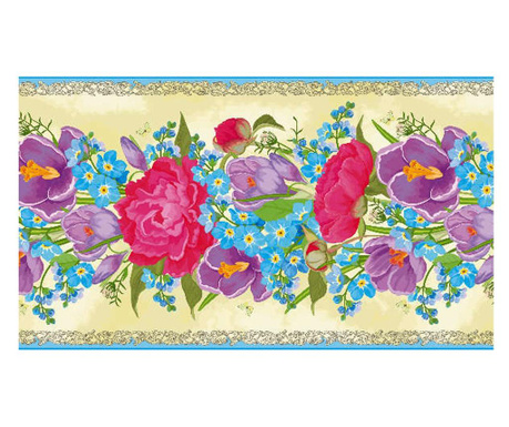 Panou bucatarie, protectie plita, aragaz, antistropire, print UV model Tapet Floral Color 1250x500 mm