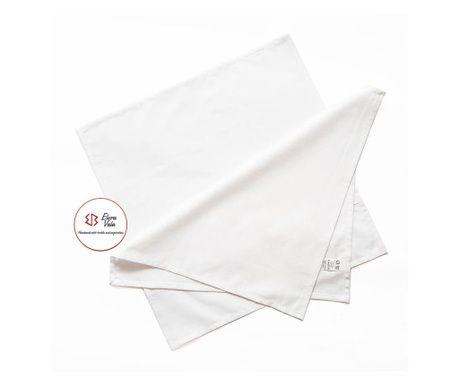 Текстилна салфетка EloraVala, 100% памук, 45/45см, бяла
