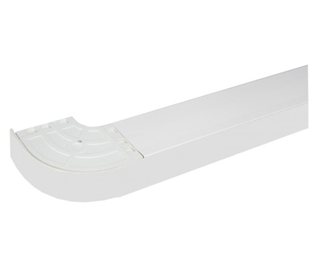 Sina-PVC, DORTMUND cu masca (50 mm) si coltare (coltarele sunt incluse in masura), 3-canale, alb,300 cm, cu toate accesoriile pe