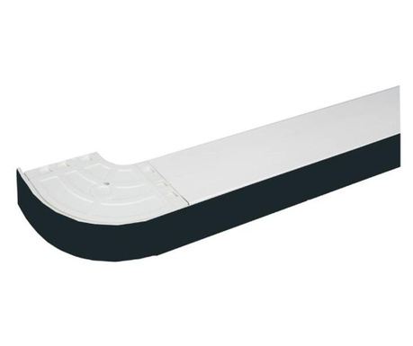 Sina-PVC, DORTMUND cu masca (50 mm) si coltare (coltarele sunt incluse in masura), 3-canale, negru,300 cm, cu toate accesoriile