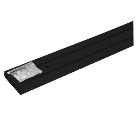Sina-PVC, MUNCHEN, 2-canale, negru,300 cm, cu toate accesoriile pentru montare