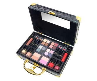 Markwins The Color Workshop Makeup Travel Case #Rock Fashion, комплект с гримове в куфар, 31 части