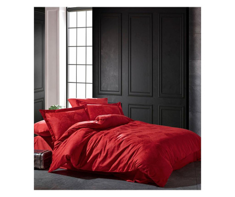 Sada  posteľnej bielizne King Satin Talia Red