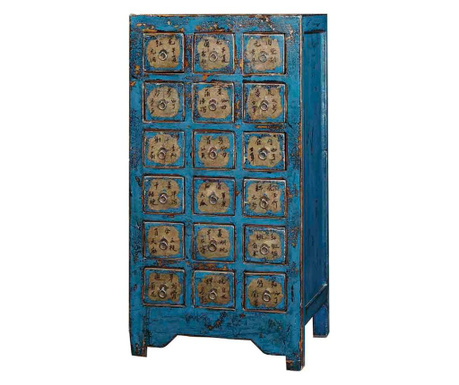 Dulapior Creaciones Meng, lemn de ulm, 58x49x118 cm, albastru