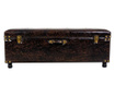 Scaun pentru picioare cu spatiu de depozitare Creaciones Meng, maro, 48x18x18 cm
