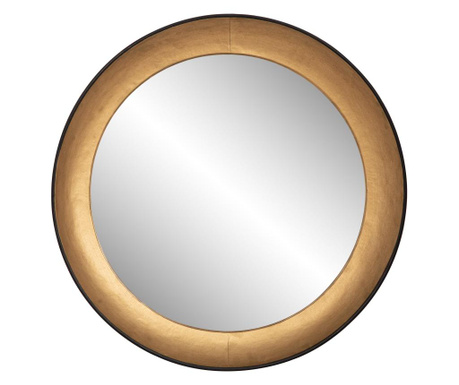 Oglinda rotunda cu rama auriu/negru Amira 65 cm