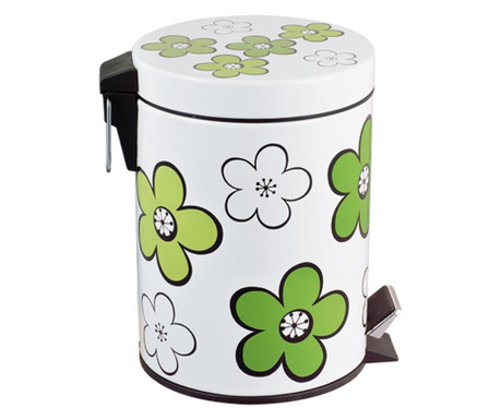 RAKI FLOWER Cos gunoi cu pedala 5l verde