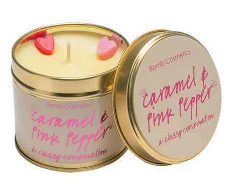 Lumanare parfumata Caramel & Pink Pepper, Bomb Cosmetics