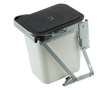 Кухненска кофа за отпадъци за падаща врата за монтаж на чело и на дъното, бяла EVO LINE