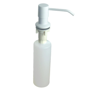 Дозатор-диспенсер за течен сапун, бял мат, за вграждане, 250 мл