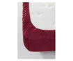 Set cearsaf de pat cu elastic si 2 fete de perna Enlora Home, Fresh Color, bumbac ranforce, rosu claret