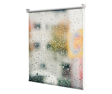 Roleta Art Shade tip Jaluzea cu Rulou si Sistem Inclus Urban, Picaturi de apa peste geam , Latime 95 cm x Inaltime 190 cm