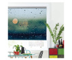 Roleta Art Shade tip Jaluzea cu Rulou si Sistem Inclus Urban, Picaturi de ploaie peste geam, Decoratiuni Casa, Latime 95 cm x In