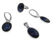 Set argint cu lapis lazuli natural 14x10 MM