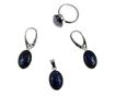 Set argint cu lapis lazuli natural 14x10 MM