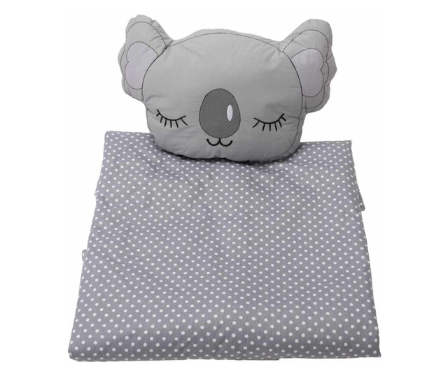 Комплект бродирани одеяла 100x110 см + възглавница Koala Bear