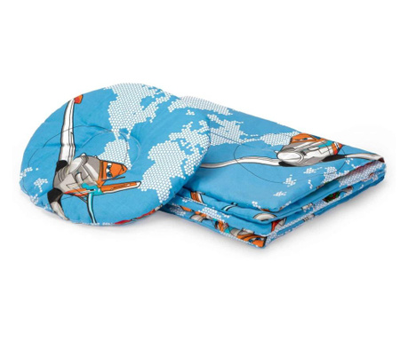 Бебешко креватче + комплект възглавници за бебешка глава, модел Авиатор