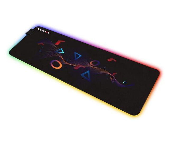 Геймърска светеща подложка за мишка HUZARO LED RGB дизайн 80х30см