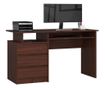 Birou calculator clp wenge cu 3 sertare 135cm