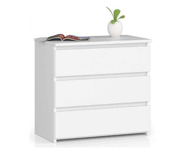 Noptiera nocna cl3 alb cu 3 sertare 60cm