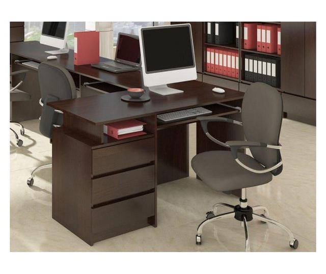 Birou calculator clp wenge cu 3 sertare 135cm﻿