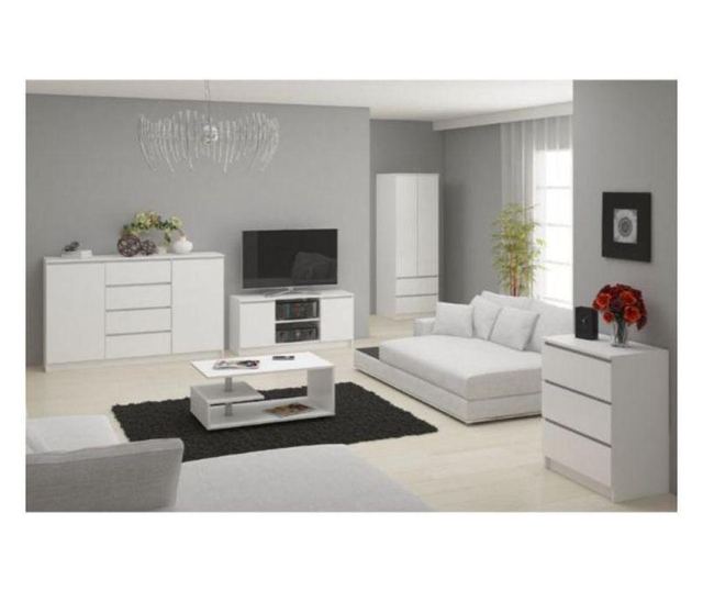 Noptiera nocna cl3 alb cu 3 sertare 60cm