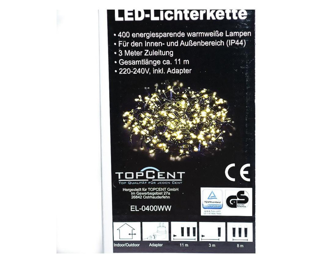 Luminile LED de Craciun cu adaptor 400buc-21m