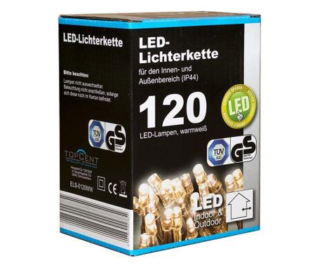 LED lumini de Craciun TopCent, cu adaptor, 120 buc, 12m