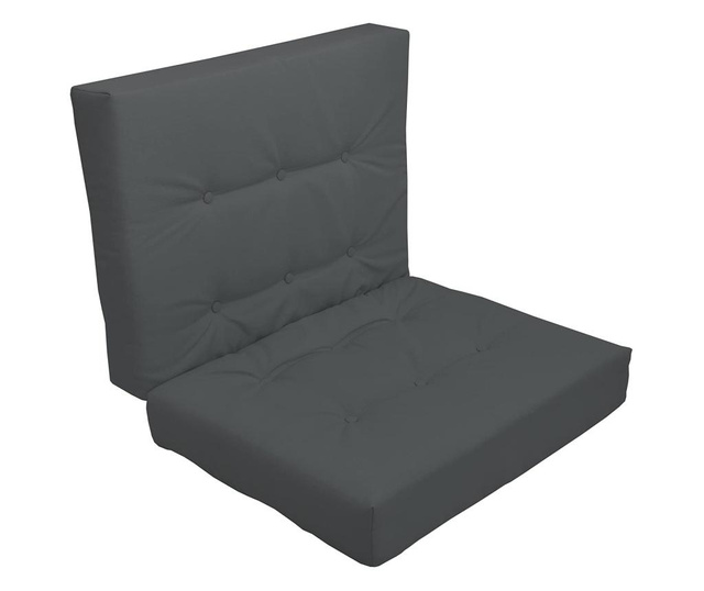 Палетна възглавница седалка Beautissu, ECO Elements, Тъмно сив  120х80х15см