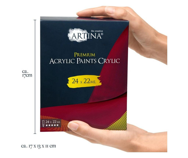 Акрилни бои Artina "Crylic" 24 цвята Х 22мл